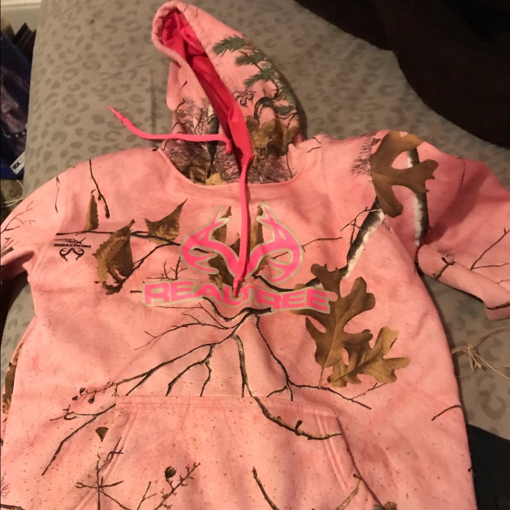 Pink camouflage hoodie